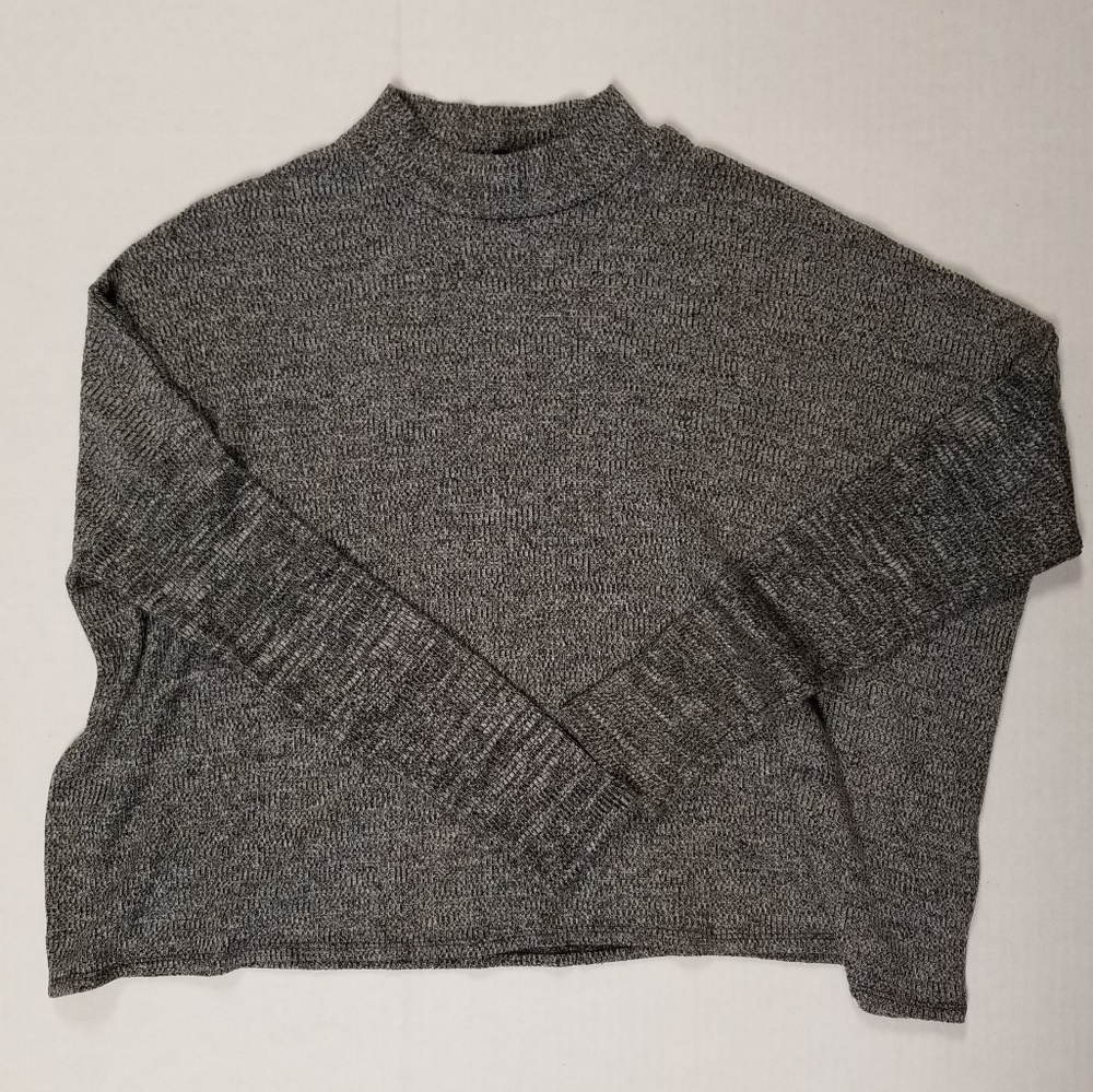 Boxy fit mock turtleneck sweater